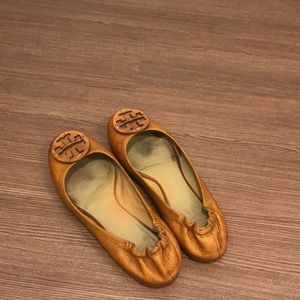 Tory Burch reva cognac or camel flats